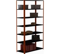 Стеллаж ООО Металекс Metalex AIR 2200x1400x300 мм, 7 полок, оранжево-чёрный SMAOVII221430