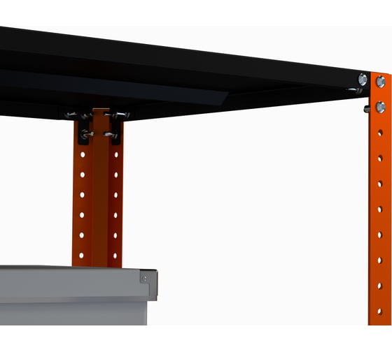Стеллаж ООО Металекс Metalex AIR 2200x800x400 мм, 7 полок, оранжево-чёрный SMAOVII228040