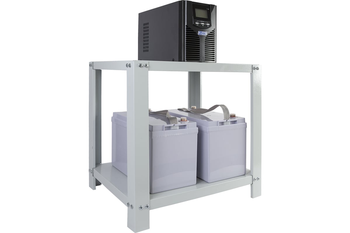 Металлический двухъярусный стеллаж для аккумуляторных батарей RUCELF ...