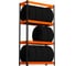 Стеллаж ООО Металекс серия TIRES 2200x1000x500 мм, оранжево-чёрный SMTO221050 1