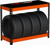 Стеллаж ООО Металекс Metalex серия TIRES 950x1800x600 мм, одна полка, оранжево-черный SMTIO951860