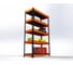 Стеллаж ООО Металекс Metalex HARD 2200x1400x400 мм, 5 полок, оранжево-чёрный 106078 5