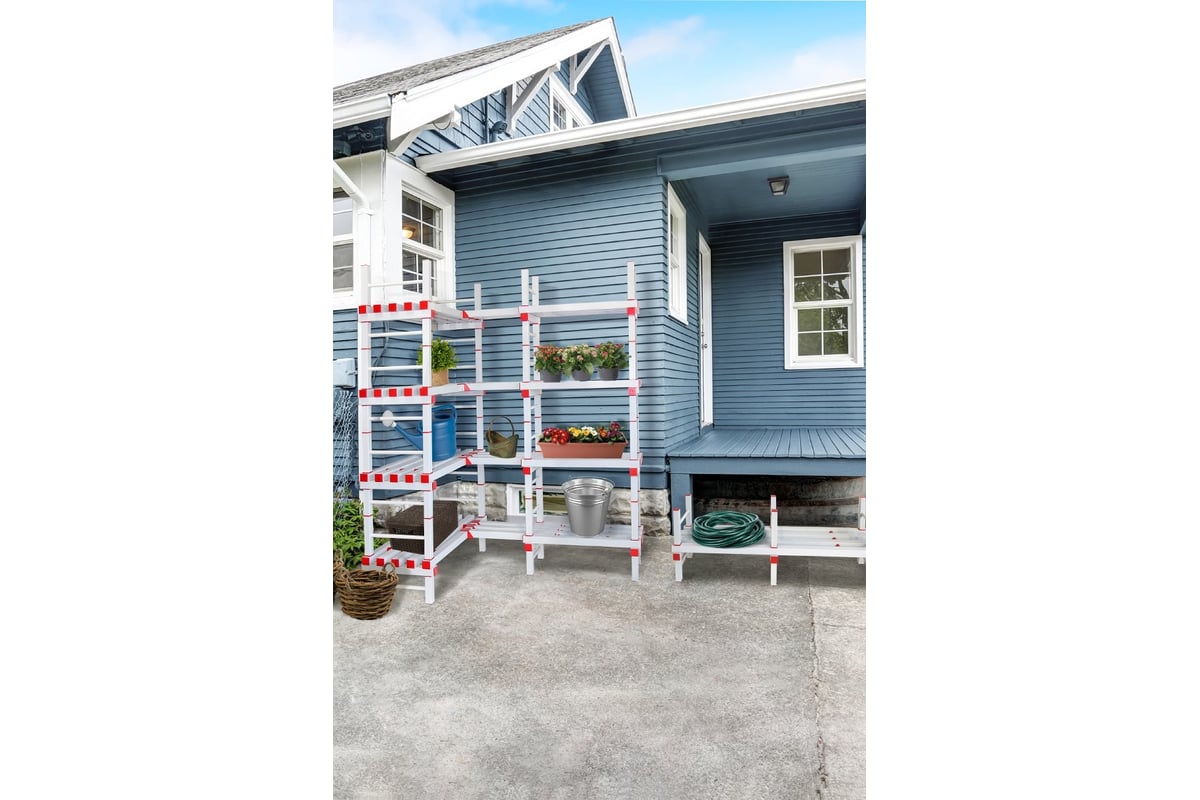 Угловой модуль для одноярусного стеллажа Эскар с, цвет белый 85359331 ...