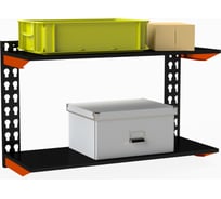 Модульный стеллаж ООО Металекс серии FLY 500x900x200 мм, 2 полки, оранжево-черный 110004