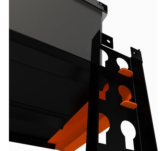 Модульный стеллаж ООО Металекс Metalex серии FLY, 1500x600x300 мм, 6 полок, оранжево-чёрный 110081