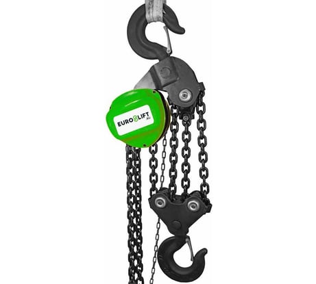 Ручная шестеренная стационарная таль EURO-LIFT ТВ - 10.0тн, 3.0м ТРШ 10/3