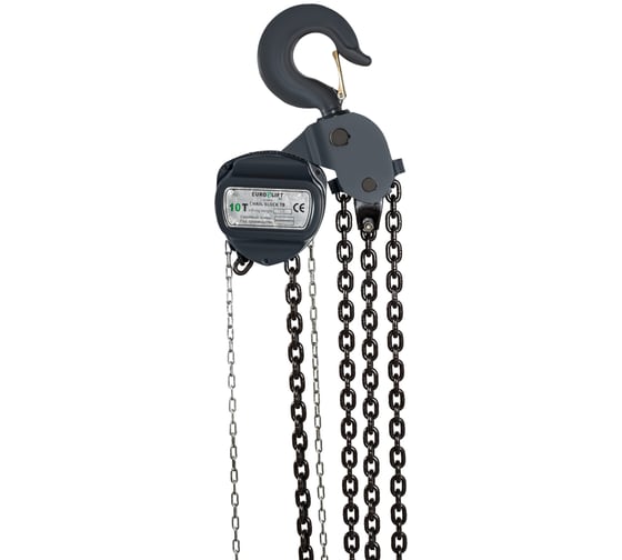 Ручная шестеренная стационарная таль EURO-LIFT ТВ - 10.0тн, 6.0м ТРШ 10/6