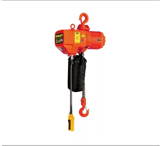 Таль OCALIFT 01-01D 1 т, 6 м, две скорости, 380в, электрическая, цепная, стационарная, на крюке  oca0101dn6m