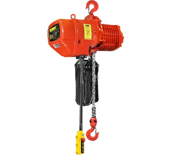 Таль OCALIFT 005-01D 500 кг, 6 м, две скорости, 380в, электрическая, цепная, стационарная, на крюке OCA00501DN6m