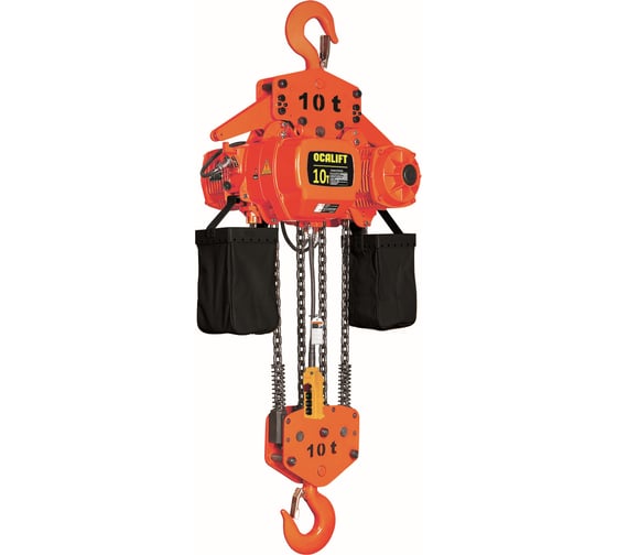 Цепная стационарная таль OCALIFT 10-04S г/п 10 тонн, высота 6 м, 380в, на крюке OCA1004SN6m 1