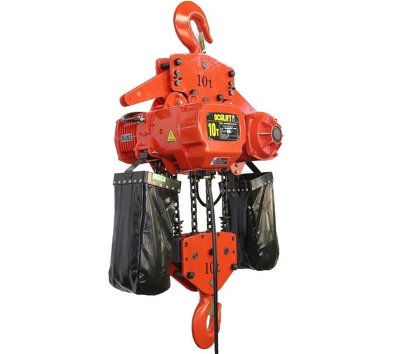 Цепная стационарная таль OCALIFT 10-04S г/п 10 тонн, высота 6 м, 380в, на крюке OCA1004SN6m