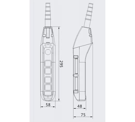 Пульт управления OCALIFT 4 кнопки, М5, 2 скорости, стоп, IP55 TNHA1-62FS
