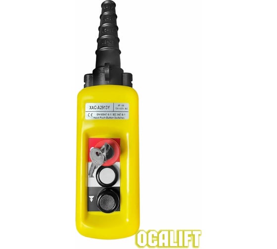 Пульт управления OCALIFT 2 кнопки, 2 скорости, стоп, ключ, IP65 A2913Y XAC-A2913Y
