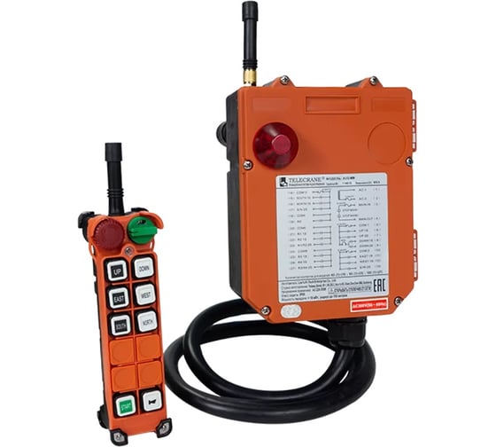 Радиоуправление TELECRANE А25-6D (пульт 6 кн+старт,стоп,звонок, 2 скорости) 00005044 1