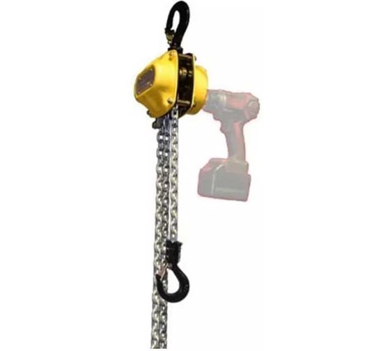 Таль ручная шестеренная TOR ТРШш (HSH-D) 1,0 т 3 м под шуруповёрт 1025504 1