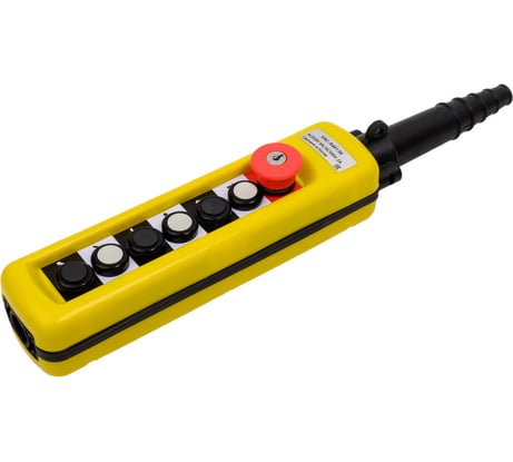 Кабельный пульт 6 кнопок, 1-ступенчатая, авар. стоп, ключ, XAC-A А6813К