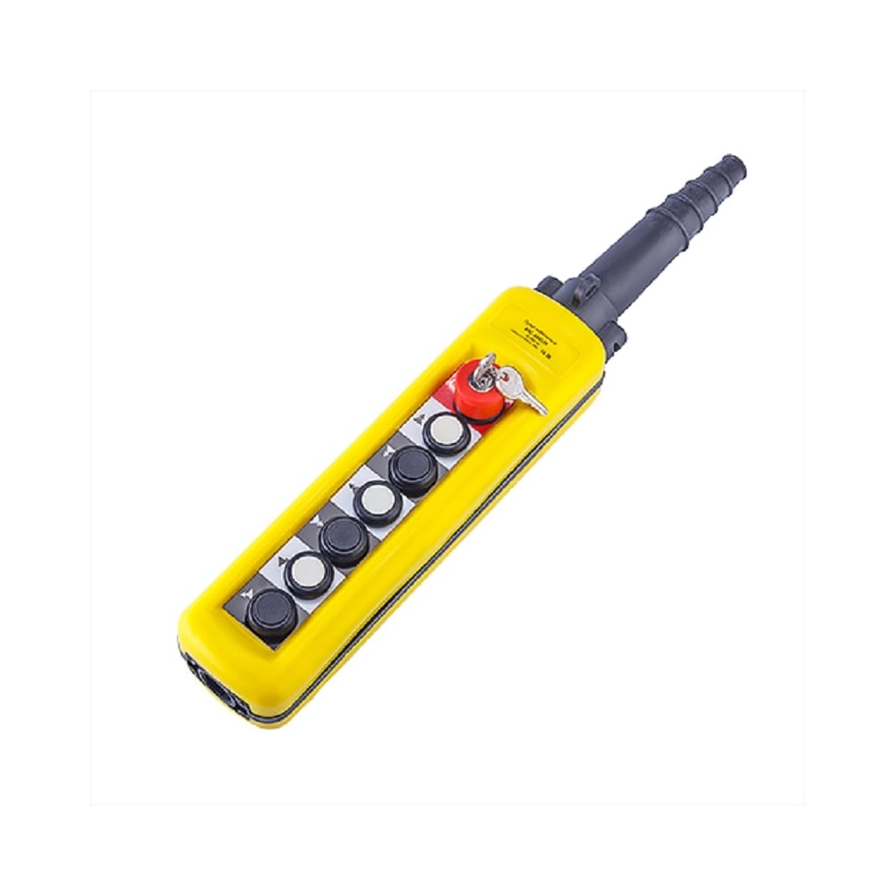 Кабельный пульт 6 кнопок, 2-ступенчатая, авар.стоп, ключ, XAC-A A6913K ...