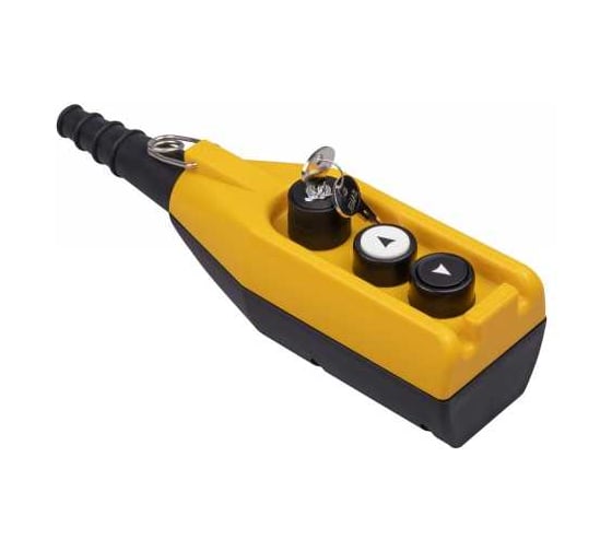 Пульт управления EMAS 3 кнопки (первая кнопка ключ-марка CP200AC20, 1НЗ), двухскоростной, cерия PV (250В AC, 4А), IP65 PV3AC20B4 1