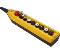 Пульт управления EMAS 9 кнопок (первая кнопка ключ-марка CP102AC20, 1НЗ+1НО), односкоростной, cерия PV (250В AC, 4А), IP65 PV9AC20B2222