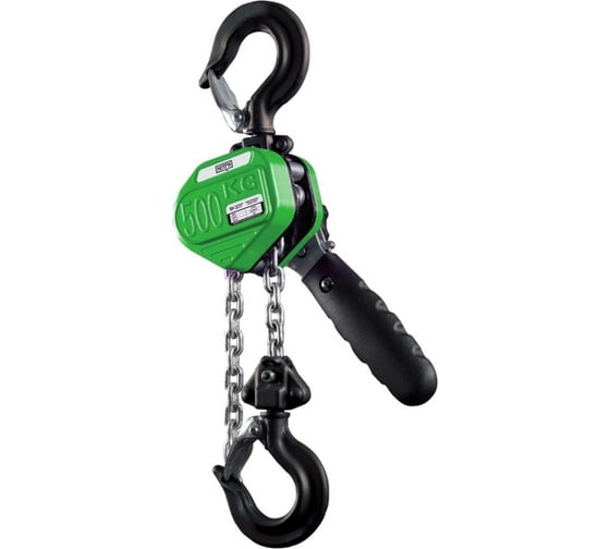 Ручная рычажная таль HITCH LHM104-G МИНИ, 0.5 т, 1.5 м, гальваническая цепь SZ060995 1