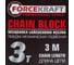 Подвесная механическая лебедка с фиксацией цепи натяжения Forcekraft 3т FK-TRC9030(48593) 5