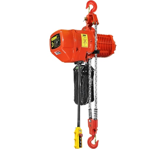 Стационарная цепная таль на крюке OCALIFT 03-02s 3 т, 4,5 м, 380 в OCA0302SN45m