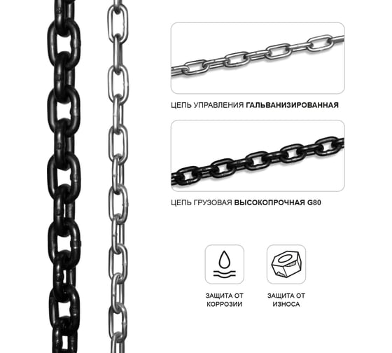 Ручная шестеренная цепная таль OCALIFT SEVERE ТРШ 20 т, 6 м Sv200006