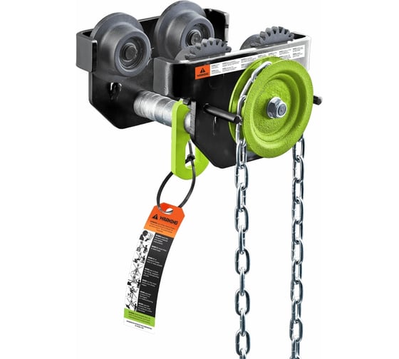 Тележка для ручных талей с цепным приводом HITCH TR200, 1 т, 6 м SZ061016 1