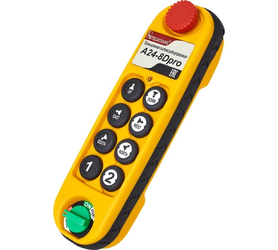 Радиоуправление TELECRANE a24-8dpro, пульт 8 кнопок, 2 скорости, питание ac28-456v 00-00004054