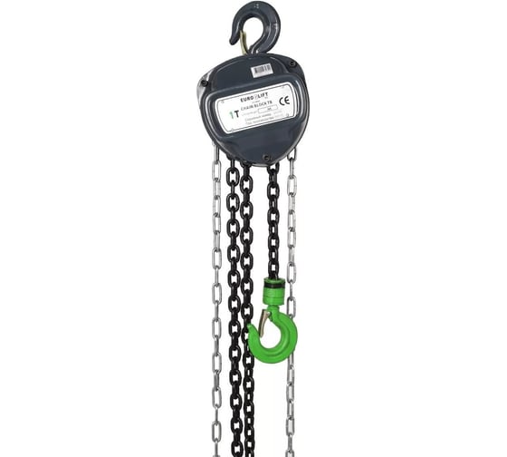 Цепная ручная таль EURO-LIFT 1 т, 6 м 00000079 1