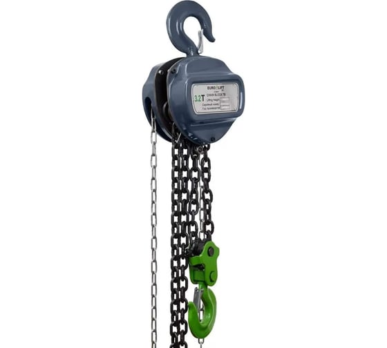 Ручная цепная таль EURO-LIFT ТВ - 3.2 т, 3 м 00000625