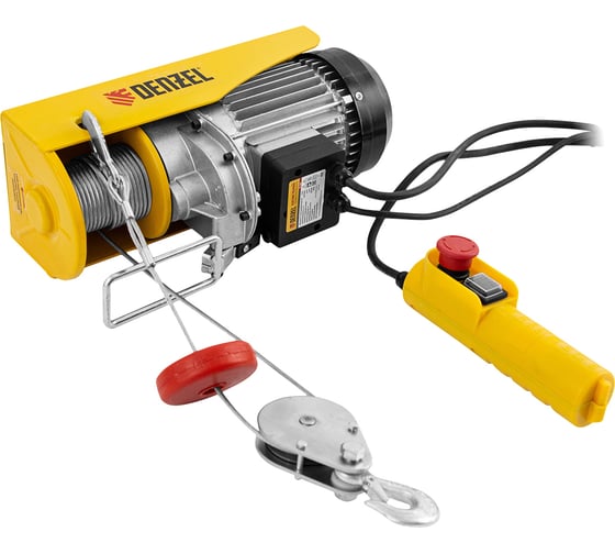 Электрический тельфер Denzel TF-500, 0,5 т, 1020 Вт, высота 12 м, 10 м/мин 52012