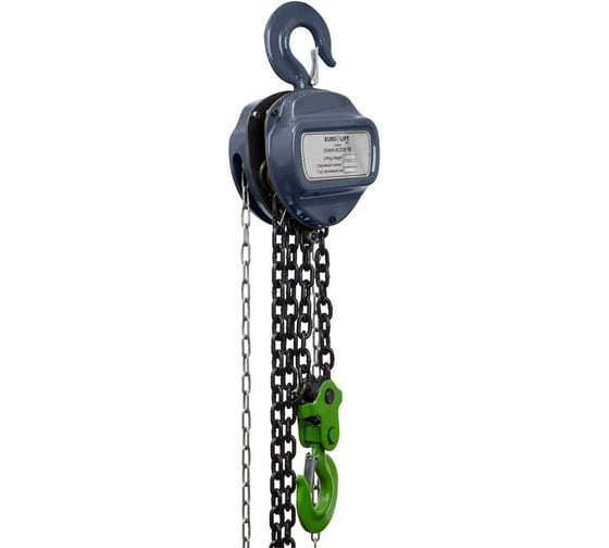 Ручная цепная таль ТВ - 1.5 тн, 6.0 м EURO-LIFT ТРШ 1,5/6