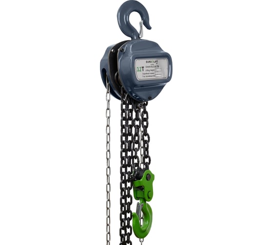 Ручная шестеренная стационарная таль EURO-LIFT ТВ ТРШ 3,2/6 (3.2 т, 6 м)