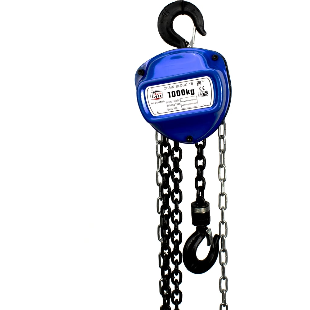 Таль ручная шестеренная стационарная (1.0тн, 9.0м) EURO-LIFT ТВ ТРШ 1/9 ...