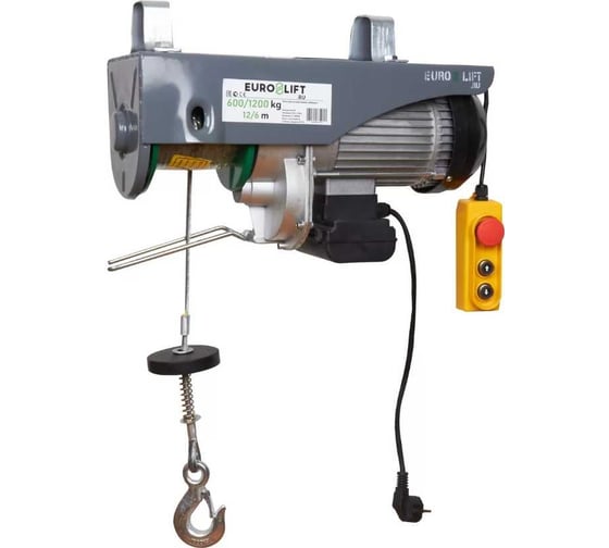 Электрическая лебедка (600/1200 кг, 12/6 м) EURO-LIFT PA 1200 00010065
