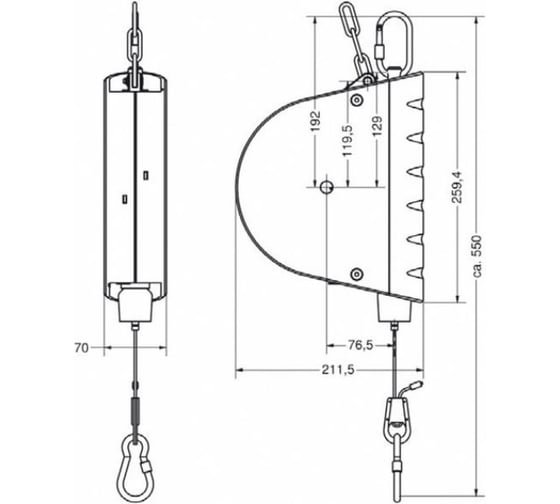 Балансир с тросом 4-8 кг, 3 м Bosch 0607950955