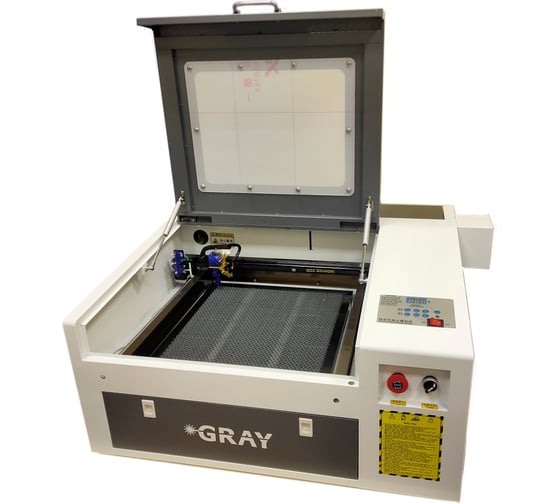 Лазерный станок GRAY CO2 4040 L (40х40см), мощность 50 Вт, контроллер Ruida 19992 1