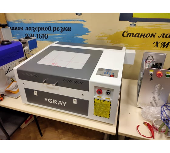 Лазерный станок GRAY CO2 4040 L (40х40см), мощность 50 Вт, контроллер М2 18631