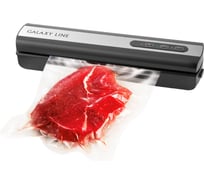 Вакууматор Galaxy LINE GL 2721, черный, 130 Вт, индикация режимов работы, автоматическая вакуумизация и запечатывание, нож для разрезания 7021027210