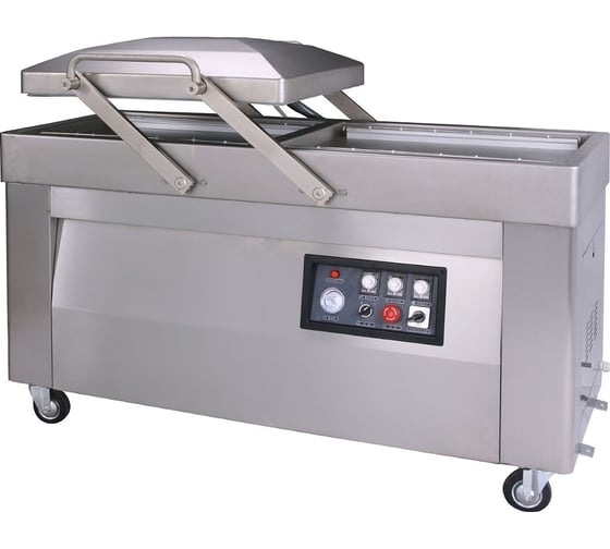 Напольная двухкамерная вакуум-упаковочная машина Hualian HVC-720S/2A-G SS нерж., газ 00000004137