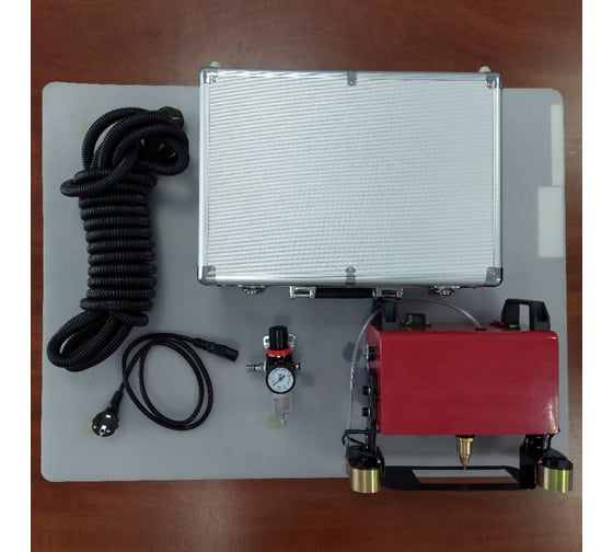 Портативный пневматический ударно-точечный маркиратор Русмарк RUSMARK PMK-GC02, LCD экран, ПО Kingmark8, окно 120х40 мм, со стандартными магнитами RM-PMK-GC02-12040mg