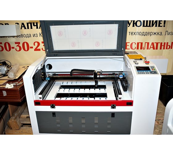 Лазерный станок СО2 Gray 4060 трубка 100 Вт, контроллер Ruida, рельсовые нап по X и Y, CO-4060M_BDE9