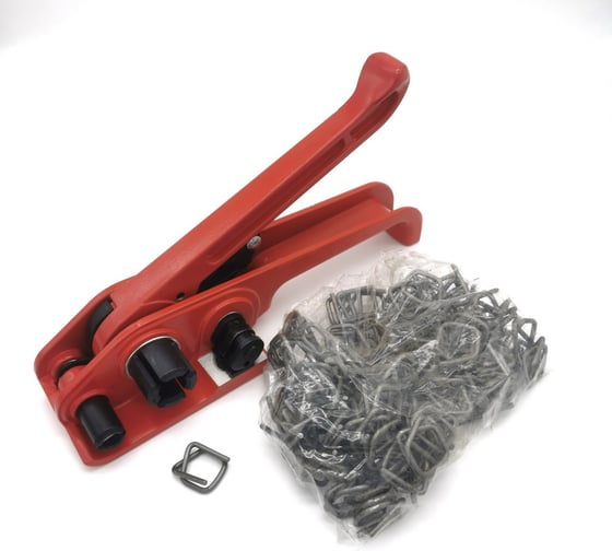 Комплект №1 FLAGMAN TOOLS Натяжитель ПП/ПЭТ + пряжка 13 мм (200 шт.) PT00600001