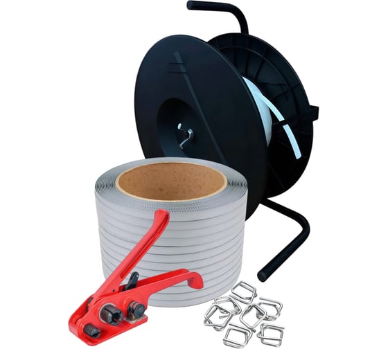 Набор ПАРТНЕРПАК Стандарт 13 Плюс, натяжитель + лента ПП серая 12 мм, 0,8 мм, 1500 м + пряжка 13 мм, 500 шт. + Эконом ВИ-Стандарт ПР13 Плюс ВИ-Стандарт13 Плюс ВИ-2558/Стандарт 13 Плюс