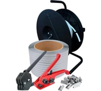 Набор ПАРТНЕРПАК Профи 13 Плюс, натяжитель + клещи + лента ПП серая 12 мм, 0,8 мм, 1500 м + скрепа 13 мм, 500 шт. + Эконом ВИ-ПрофиСК13 Плюс ВИ-Профи 13 Плюс ВИ-2554/Профи 13 Плюс