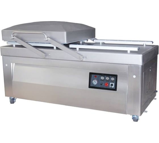 Напольная двухкамерная вакуум-упаковочная машина Hualian HVC-820S/2B-G SS (нерж., насос Busch 100 м3/ч) 00-00006989