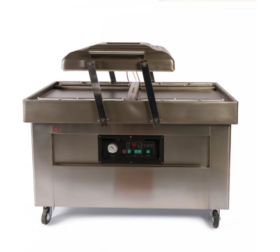 Напольная двухкамерная вакуум-упаковочная машина HUALIAN DZQ-500/2SB SS (нерж., газ) NEW 00000006350