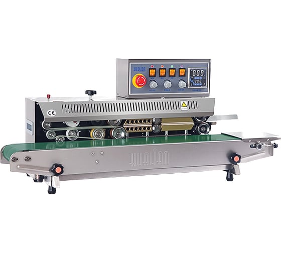 Роликовый(конвейерный) запайщик Hualian FR-980I SS (горизонт., нерж., без датера) с правой подачей 00000004900