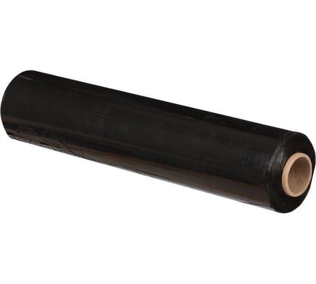 Стрейч-пленка для ручной упаковки ООО Комус первичное сырье, 23 мкм, 50 см, 300 м, 3.17 кг нетто, черная 271797